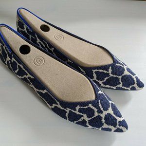 Rothy's Indigo Giraffe Points 8.5 new never worn